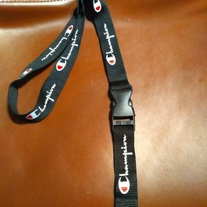 Champion keychain/lanyard keychain ID Holder black/white